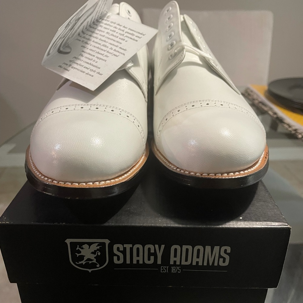 Stacey Adams men’s white dress shoes